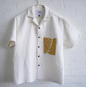 Cuban Short Sleeve Shirt - Off White Patch Pocket
