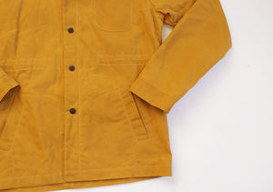 'All Year' Waxed Cotton Short Trench | Mustard